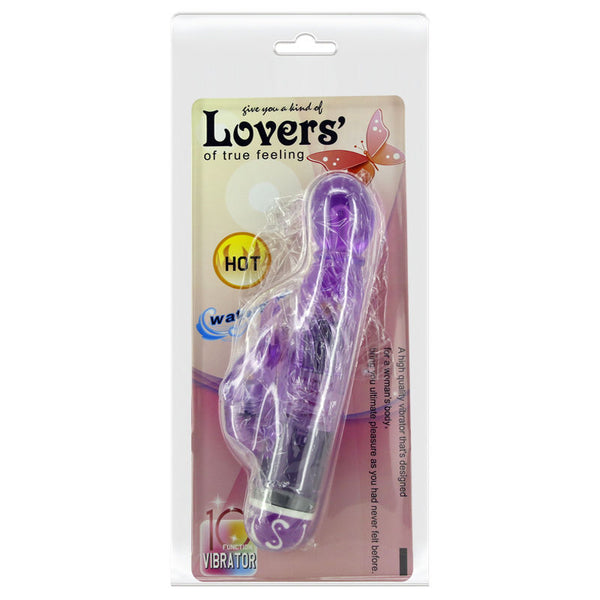 Vibrador multivelocidad con estimulador lila