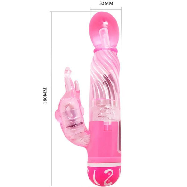 Vibrador multivelocidad con estimulador lila