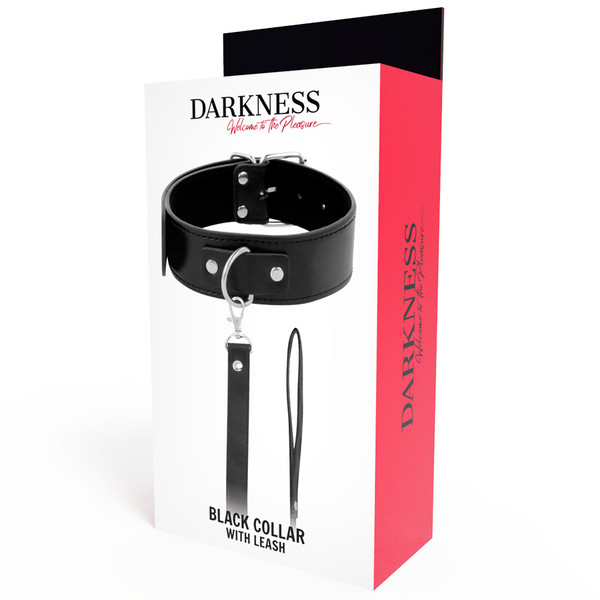Darkness collar de postura con cadena leather