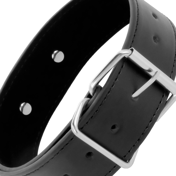 Darkness collar de postura con cadena leather