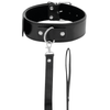 Darkness collar de postura con cadena leather