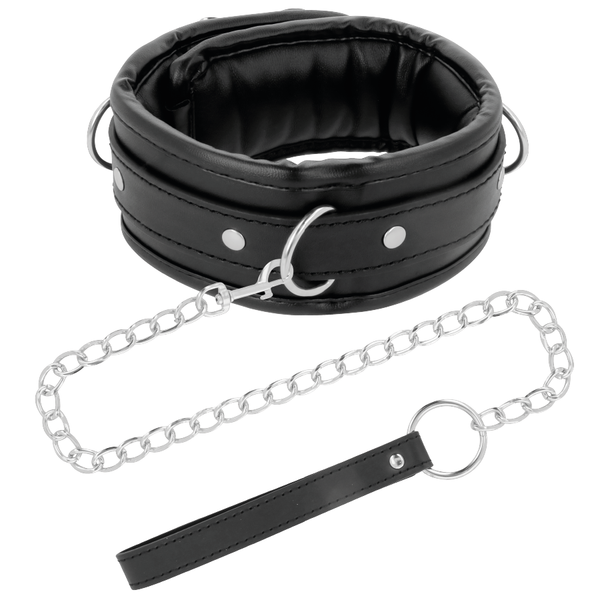 Darkness collar con cadena soft leather