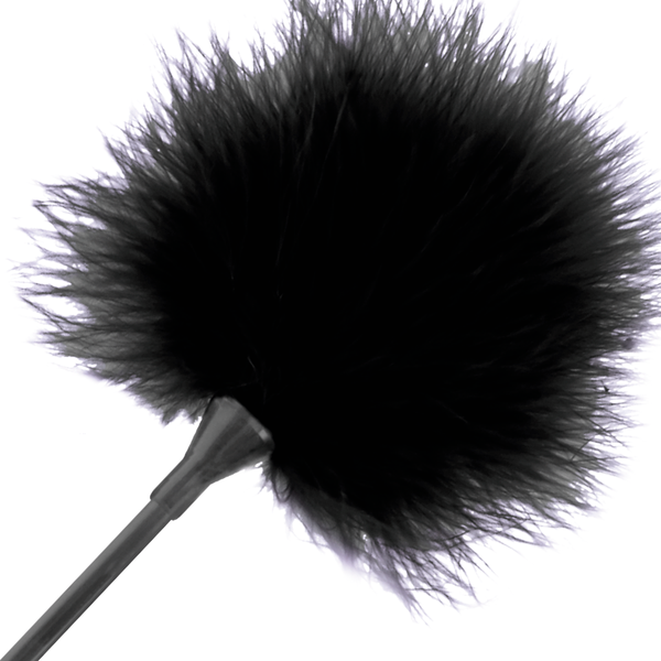 Pluma estimuladora negro 42 cm