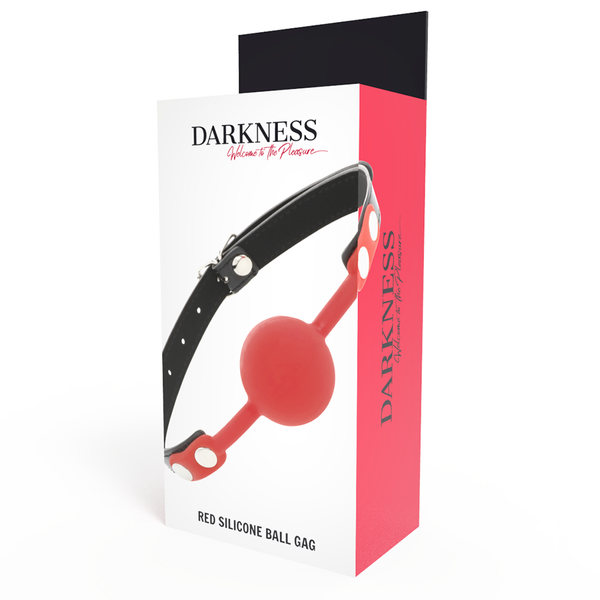 Darkness mordaza silicona rojo