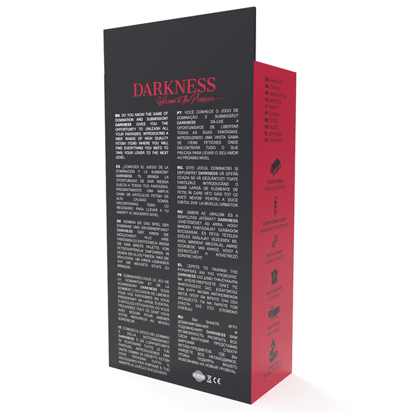 Darkness esposas cuero con forro ajustables negro