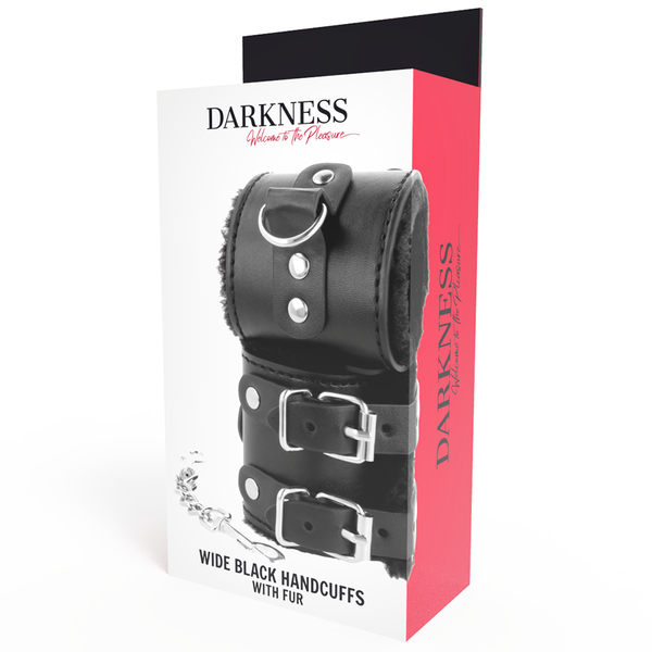Darkness esposas cuero con forro ajustables negro