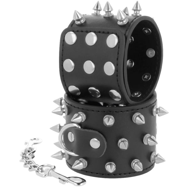 Darkness skulls and bones esposas con pinchos negro