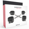Darkness esposas de cuero para pies y manos negro