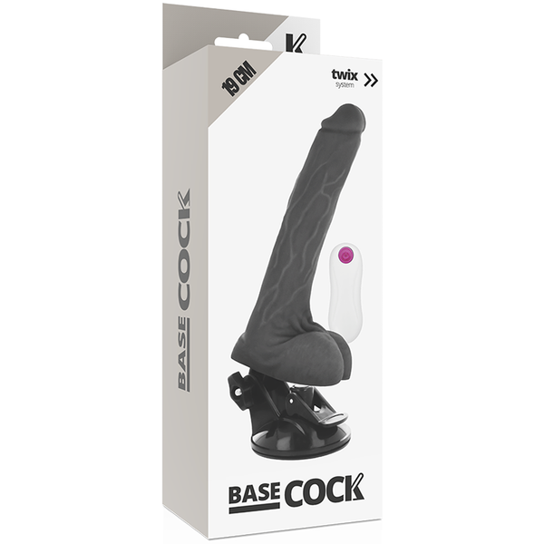 Vibrador realístico control remoto negro 19 cm o 4 cm