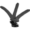 Vibrador realístico articulable control remoto negro 18.5 cm o 4 cm
