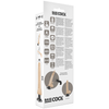 Vibrador realístico 2 1 negro 18.5 cm o 4 cm
