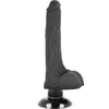 Vibrador realístico 2 1 negro 18.5 cm o 4 cm