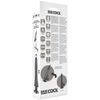 Vibrador realístico 2 1 negro 18.5 cm o 4 cm