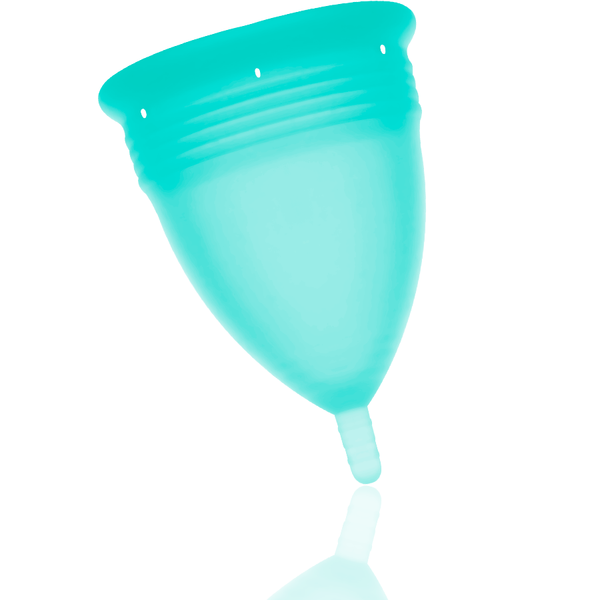 Stercup copa menstrual fda silicona aquamarina talla l