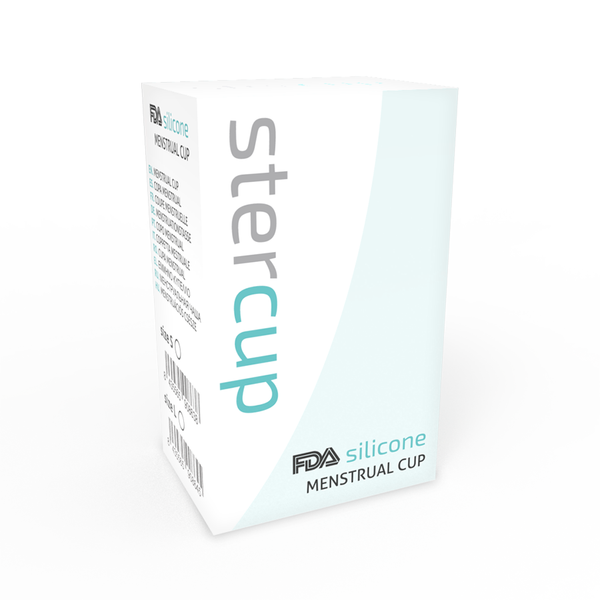 Stercup copa menstrual fda silicona aquamarina talla l