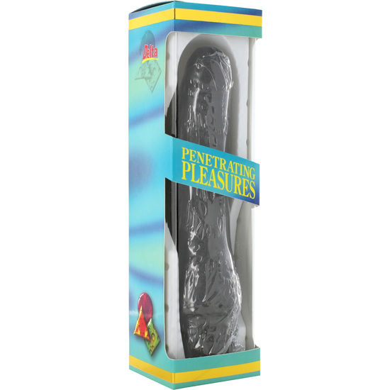 Vibrador con forma de pene negro 20 cm