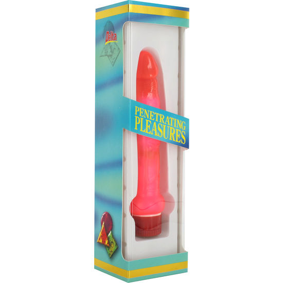 Jelly vibrador anal delgado rosa