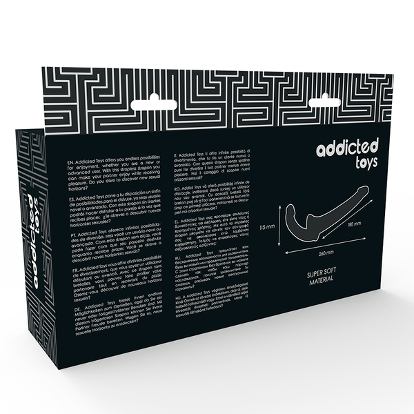 Addicted dildo con arnés sin sujeción negro