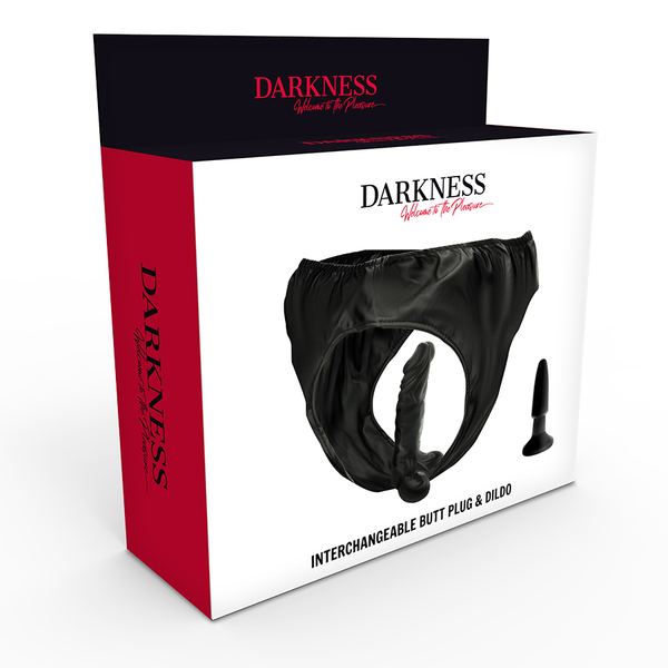 Darkness bragas con plug y dildo intercambiable