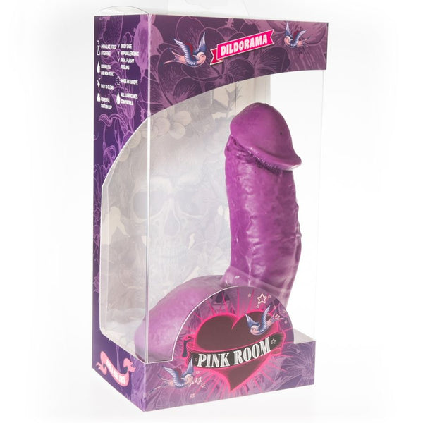 Pink elian dildo realístico lila 17.5 cm