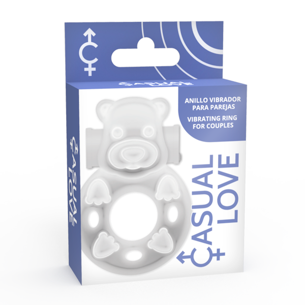 26 anillo vibrador conejito transparente