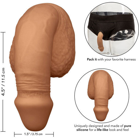 Calexotics packing penis pene de silicona 12.75cm caramelo