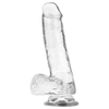 X clear dildo realista transparente 18.5 cm o 3.8 cm
