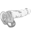 X clear dildo realista transparente 18.5 cm o 3.8 cm