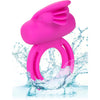 Dual clit flicker enhancer doble anillo vibrador de silicona rosa
