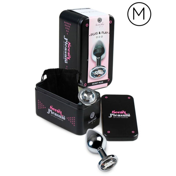 Secretplay plug anal aluminio transparente 7 cm