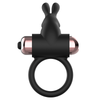Anillo vibrador para el pene negro y dorado