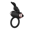 Anillo vibrador para el pene negro y dorado