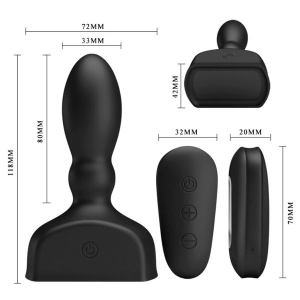 Mr plug anal hinchable negro control remoto