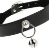 Coquette collar cuero vegano accesorio woman cascabel aro