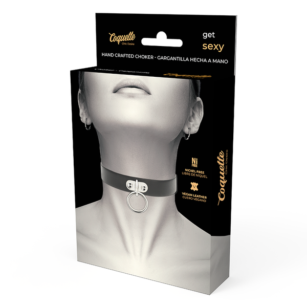 Coquette collar cuero vegano accesorio woman fetish