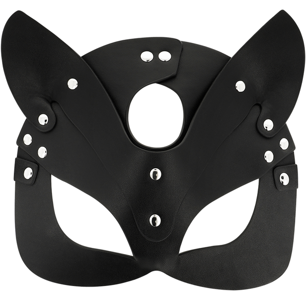 Coquette mascara cuero vegano con orejas de gato