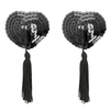 Coquette cubre pezones negro lentejuelas