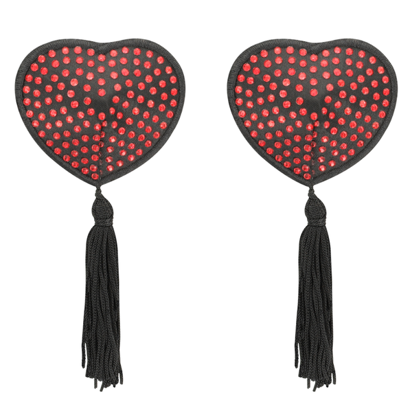 Coquette cubre pezones rojo negro