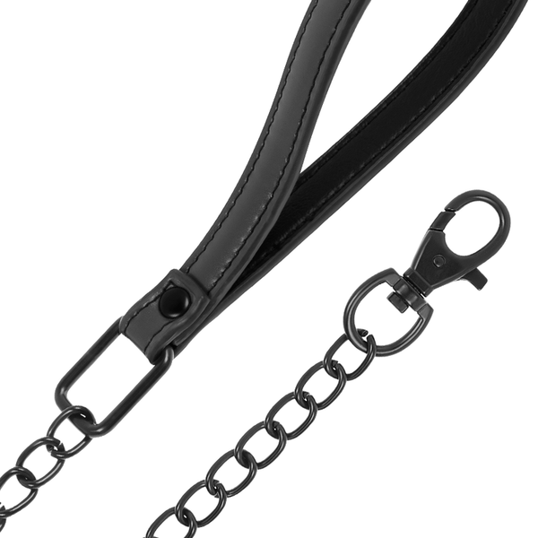 Fetish collar con cadena con forro de neopreno 3