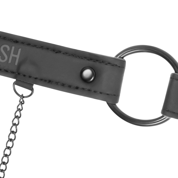 Fetish anilla mordaza con pinzas para pezones