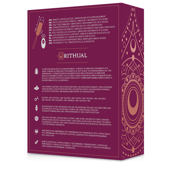 Rithual reva huevo control remoto sistema movimiento arriba y abajo con vibración