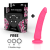 Deltaclub toys arnes con dildo rosa silicona medica 17 cm o 3 cm