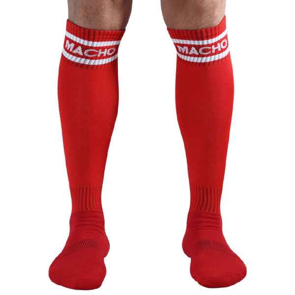 Macho calcetines largos talla única azul