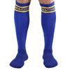 Macho calcetines largos talla única azul