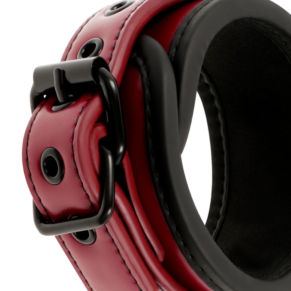 Fetish esposas cuero vegano con forro de neopreno