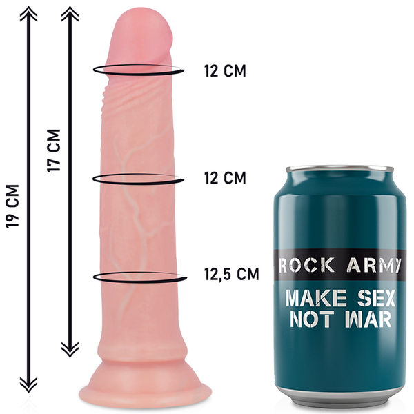 Arnés Rock con dildo Premium Avenger de silicona líquida 19 cm x 3,98 cm