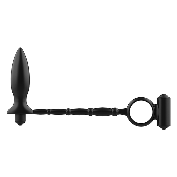Vibrador plug anal con anillo