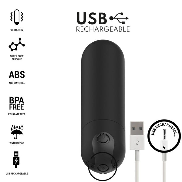 Karen mini bala vibradora 10 modos recargable plateado