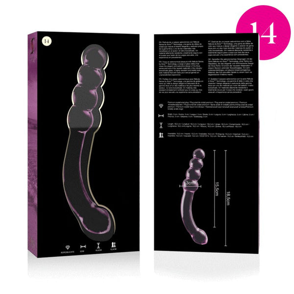 Nebula modelo 14 dildo cristal rosa 18.5 cm o 3 cm