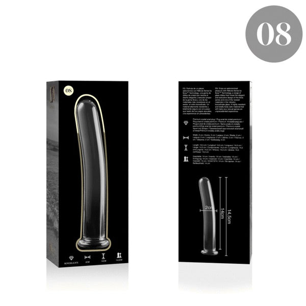 Nebula modelo 8 dildo cristal rosa 14.5 cm o 2 cm